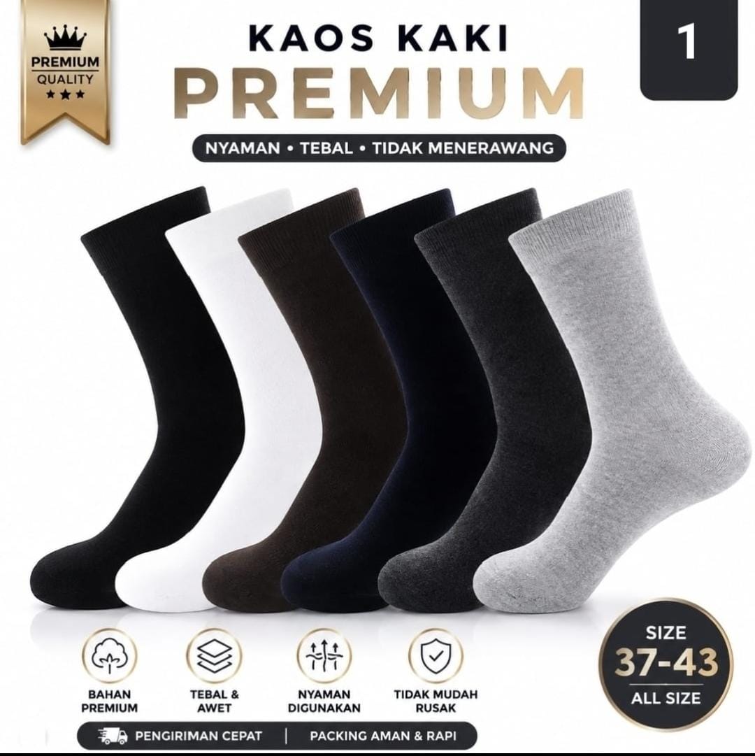 12 pasang kaos kaki kantoran beli lokal