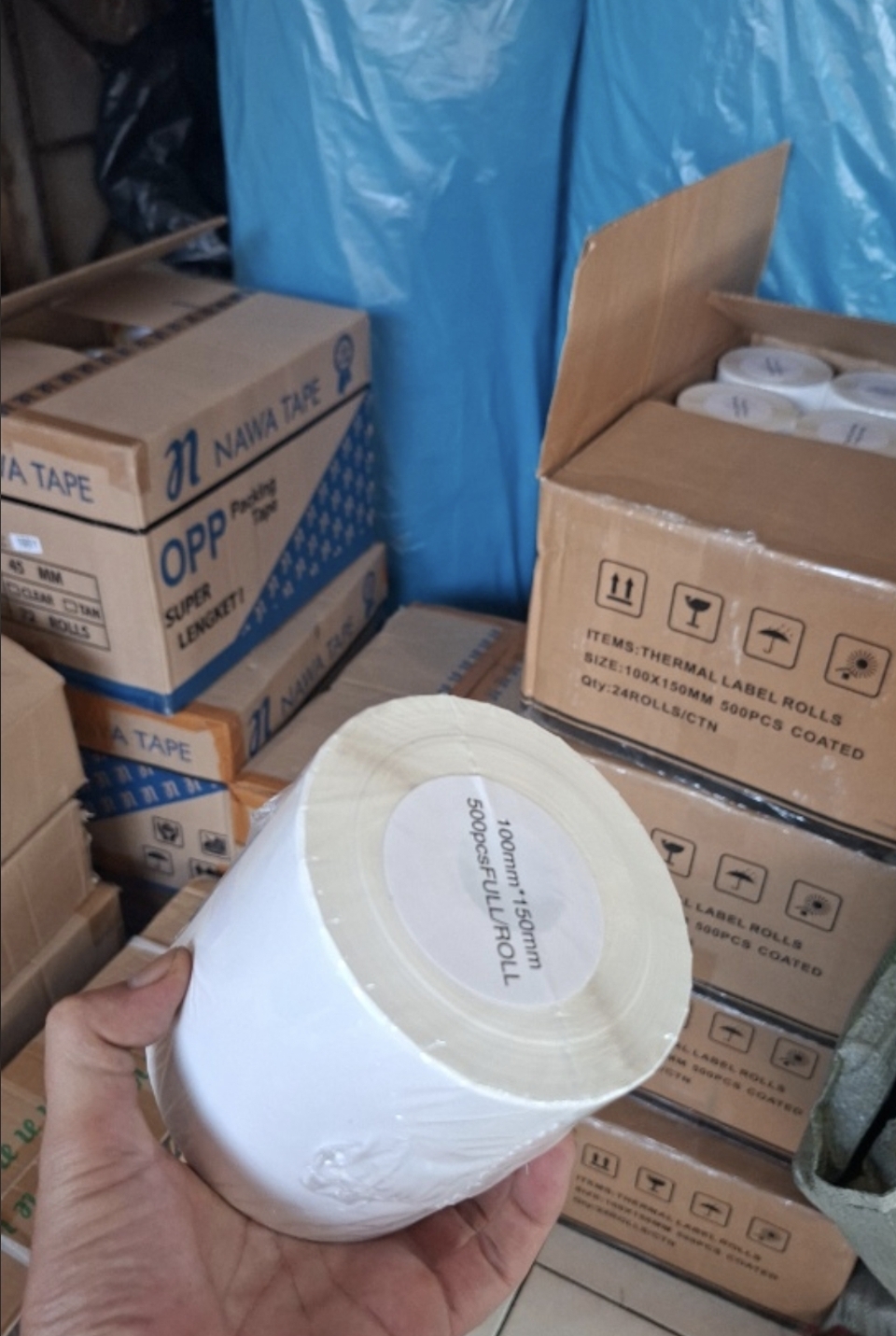 Kertas termal ukuran 100x150 isi 500 lembar