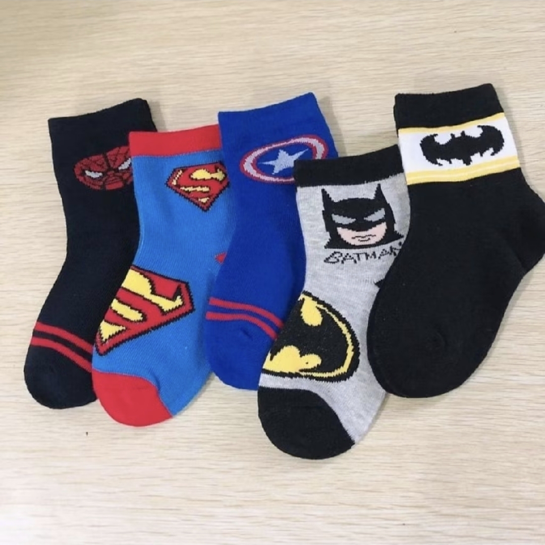 3 pasang kaos kaki anak TK/PAUD motif super hero Random 2