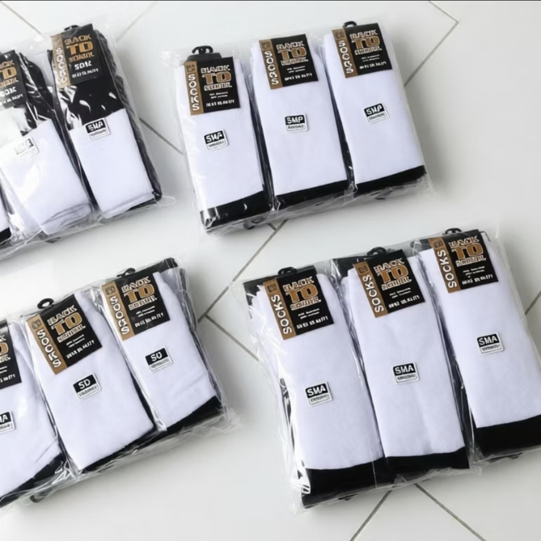 12 pasang kaos kaki anak sekolah SD SMP SMA