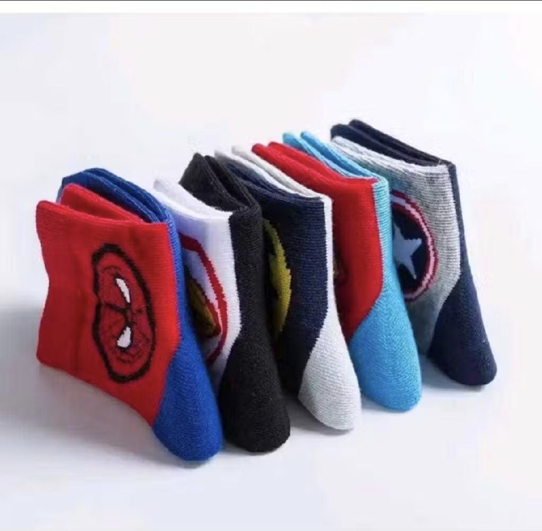12 pasang kaos kaki anak TK PAUD motif super hero random 3