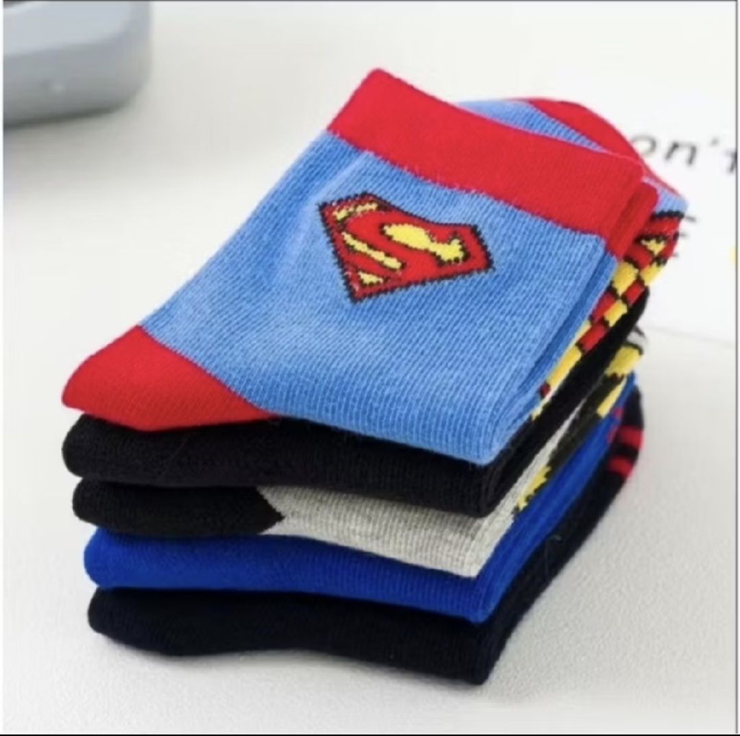 12 pasang kaos kaki anak TK PAUD motif super hero random 2